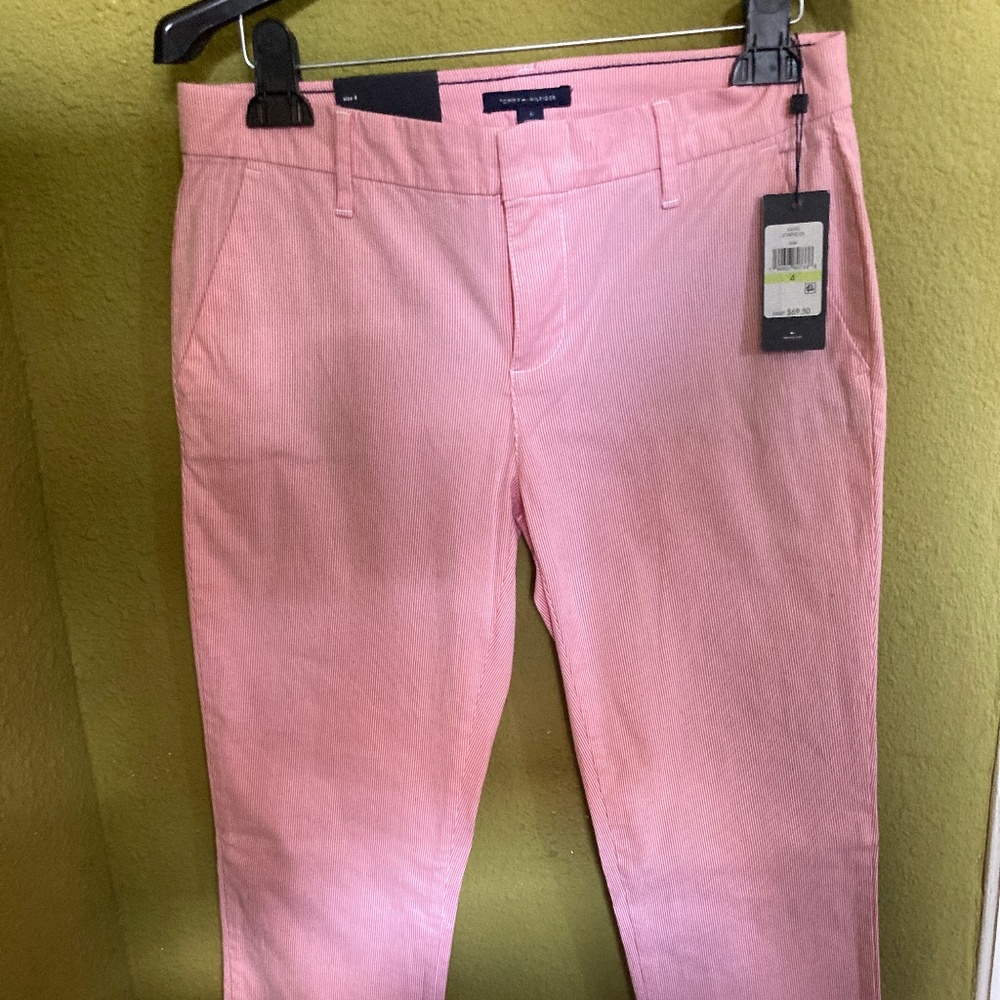 Tommy Hilfiger Pink &White Pinstripe Pants